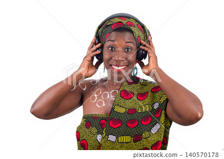 happy woman listens to music happy woman listens to music 140570178