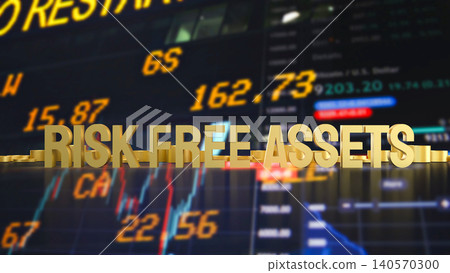 Gold Risk Free Assets In A Secure Investment Market 3d render. Gold Risk Free Assets In A Secure Investment Market 3d render. 140570300