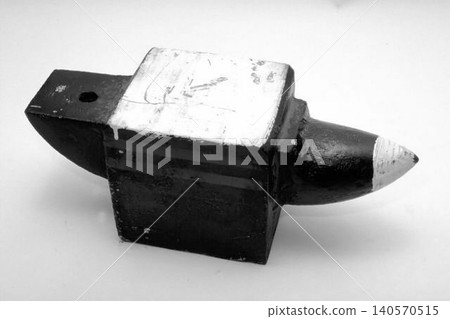 a Vintage Blacksmith Anvil tool isolated on a white background 140570515