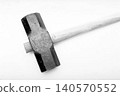 A realistic image of a Heavy Duty Sledgehammer with Wooden Handle 140570552