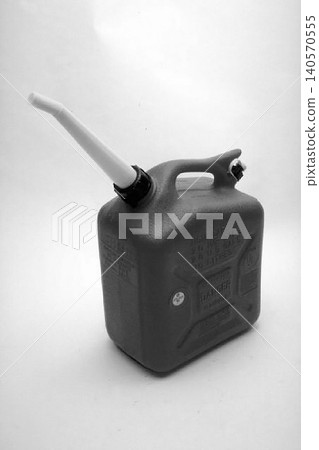 A realistic image of a Plastic Gas Can with Spout and Handle A realistic image of a Plastic Gas Can with Spout and Handle 140570555