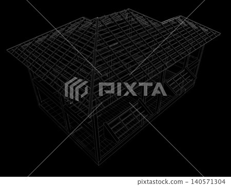 3D illustration of building structure 3D illustration of building structure 140571304