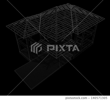 3D illustration of building structure 3D illustration of building structure 140571305