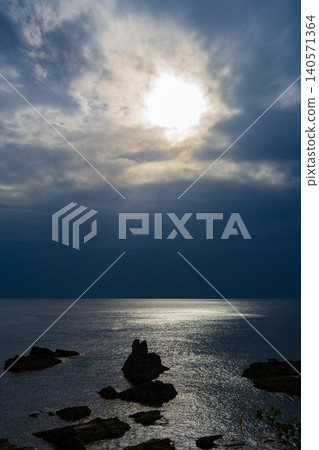 Amakusa City, Kumamoto Prefecture: A view of the sparkling sea from a hilltop. Amakusa City, Kumamoto Prefecture: A view of the sparkling sea from a hilltop. 140571364