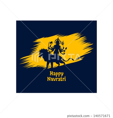 happy navratri celebration india festival poster free vector illustration 140571671