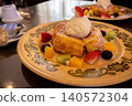 French toast with ice cream and fruit 140572304