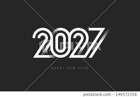 2027 New Year logo and number design. 2027 New Year logo and number design. 140572358