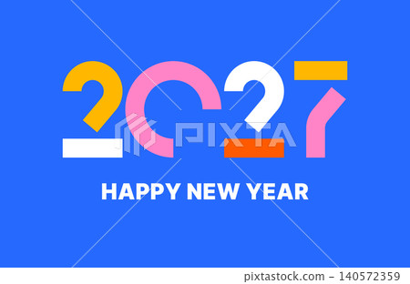 2027 New Year logo and number design. 2027 New Year logo and number design. 140572359