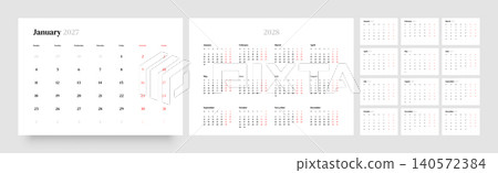 Monthly calendar layout for 2027. Planner diary. Monthly calendar layout for 2027. Planner diary. 140572384