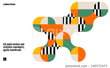 Simple layout with abstract geometric shapes. Simple layout with abstract geometric shapes. 140572473