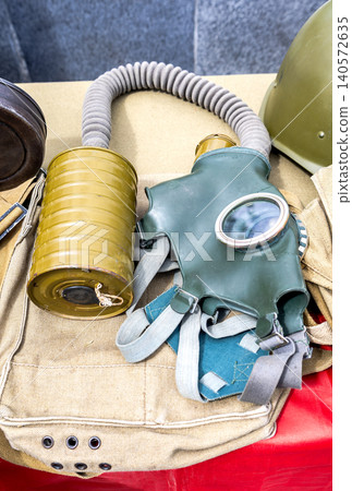 Vintage military gas mask of russian army Vintage military gas mask of russian army 140572635