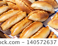 Fresh appetizing pies with various fillings 140572637