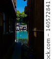 The blue sea of Ine as seen from between the houses 140572841