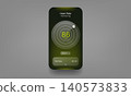 Black Green Heart Rate Tracker Smartphone UI Template 140573833