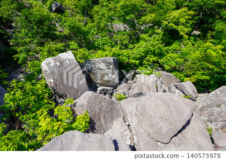 Rocks and forests at Ofuyu Cape Rock Park Rocks and forests at Ofuyu Cape Rock Park 140573978
