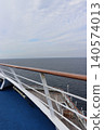 The sea as seen from the deck of a cruise ship 140574013