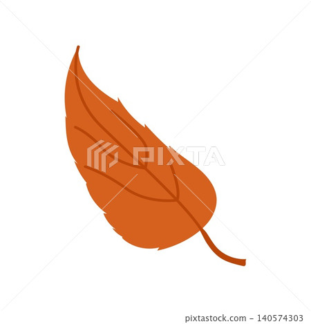 Isolated bright orange autumn leaf vector illustration fall foliage element Isolated bright orange autumn leaf vector illustration fall foliage element 140574303