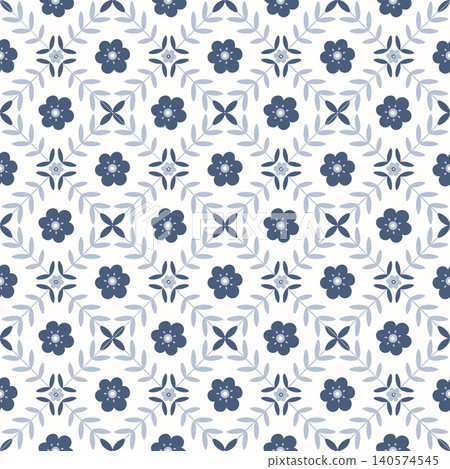 Scandinavian geometric floral seamless pattern Scandinavian geometric floral seamless pattern 140574545