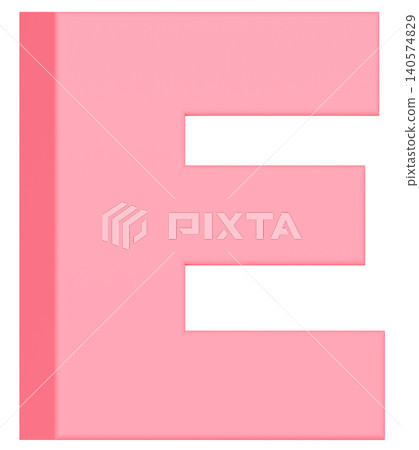 3D材質_字母E_粉紅色 3D材質_字母E_粉紅色 140574829