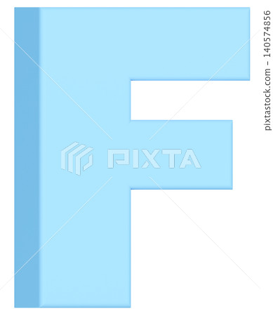 3D Material_Alphabet_F_Light Blue 3D Material_Alphabet_F_Light Blue 140574856
