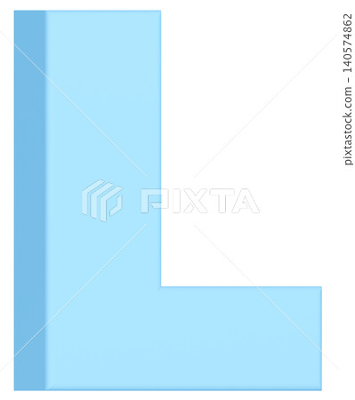 3D Material_Alphabet_L_Light Blue 3D Material_Alphabet_L_Light Blue 140574862