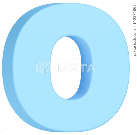 3D Material_Alphabet_O_Light Blue 3D Material_Alphabet_O_Light Blue 140574865