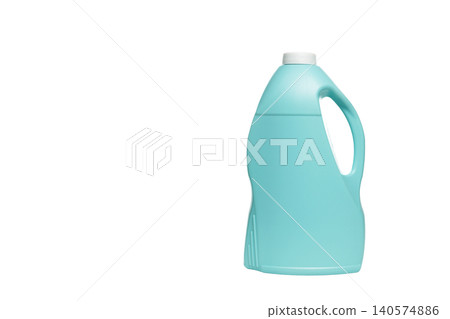 plastic turquoise bottle for liquid detergent on a white background plastic turquoise bottle for liquid detergent on a white background 140574886