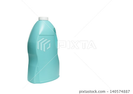 turquoise plastic canister for household chemicals turned sideways turquoise plastic canister for household chemicals turned sideways 140574887