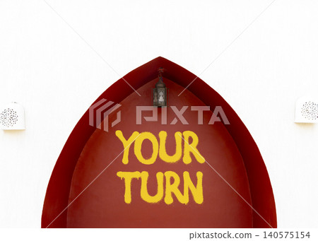 Your turn words symbol. Concept words Your turn on beautiful red wall. Beautiful white wall background. Business your turn motivational support concept. Copy space. Your turn words symbol. Concept words Your turn on beautiful red wall. Beautiful white wall background. Business your turn motivational support concept. Copy space. 140575154