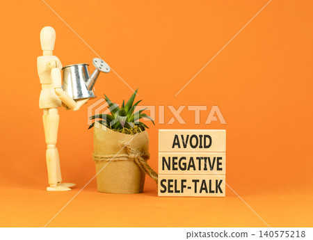Avoid negative self-talk symbol. Concept words Avoid negative self-talk on beautiful wooden blocks. Beautiful orange background. Business psychology avoid negative self-talk concept. Copy space. Avoid negative self-talk symbol. Concept words Avoid negative self-talk on beautiful wooden blocks. Beautiful orange background. Business psychology avoid negative self-talk concept. Copy space. 140575218