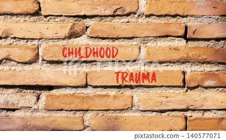 Childhood trauma words symbol. Concept words Childhood trauma on beautiful brick wall. Beautiful brick wall background. Psychological childhood trauma support concept. Copy space. Childhood trauma words symbol. Concept words Childhood trauma on beautiful brick wall. Beautiful brick wall background. Psychological childhood trauma support concept. Copy space. 140577071