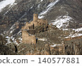 Ancient Devils Castle built on steep rocks in a canyon valley, Ardahan, Turkey Ancient Devils Castle built on steep rocks in a canyon valley, Ardahan, Turkey 140577881
