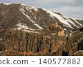 Ancient Devils Castle built on steep rocks in a canyon valley, Ardahan, Turkey Ancient Devils Castle built on steep rocks in a canyon valley, Ardahan, Turkey 140577882