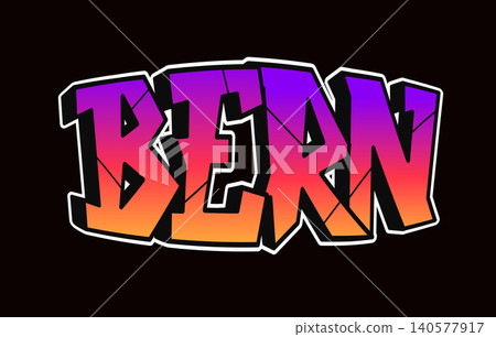 Bern colorful graffiti word typography Bern colorful graffiti word typography 140577917