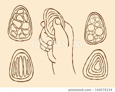Sensory Worry Stone Tactile Pad Set. Pocket Palm Fidget Toy in Human Hand for Anxiety Relief. Brown Line Art. Massaging Texture Block for Attention Focus, ADHD, Autism. Isolated Vector illustration. Sensory Worry Stone Tactile Pad Set. Pocket Palm Fidget Toy in Human Hand for Anxiety Relief. Brown Line Art. Massaging Texture Block for Attention Focus, ADHD, Autism. Isolated Vector illustration. 140578134