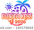 Florida Keys 2026 with Vacation and Trip Elements - Palm Tree Sunglasses Dolphin 140578668