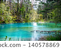 Mysterious emerald green lake 140578869