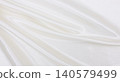 Smooth elegant white silk or satin luxury cloth texture as wedding background. Luxurious background design 140579499