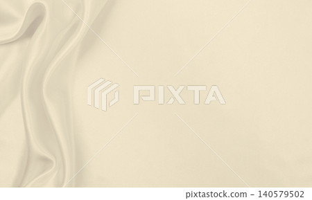 Smooth elegant golden silk or satin luxury cloth texture as wedding background. Luxurious Christmas background or New Year background design. In Sepia toned. Retro style 140579502