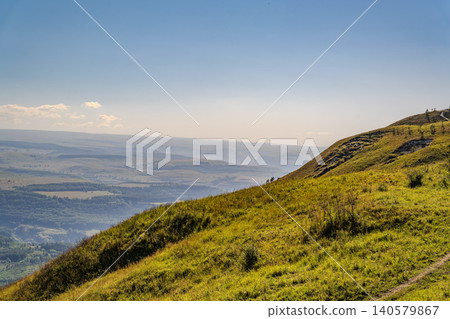 The mountain Maloe Sedlo in the Kislovodsk National Park, the largest city park in Europe. Kislovodsk, Russia The mountain Maloe Sedlo in the Kislovodsk National Park, the largest city park in Europe. Kislovodsk, Russia 140579867