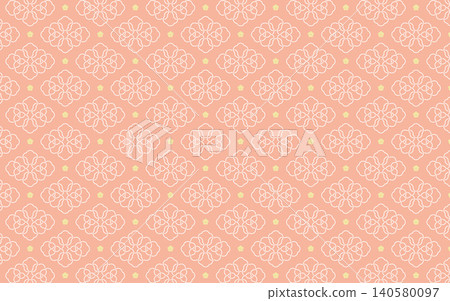 Seamless, colorful, and stylish Japanese pattern. A pattern of interlocking plum blossoms. Seamless, colorful, and stylish Japanese pattern. A pattern of interlocking plum blossoms. 140580097