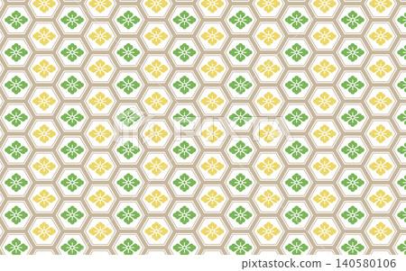 Seamless, colorful, and stylish Japanese pattern. Tortoiseshell and diamond pattern. Seamless, colorful, and stylish Japanese pattern. Tortoiseshell and diamond pattern. 140580106