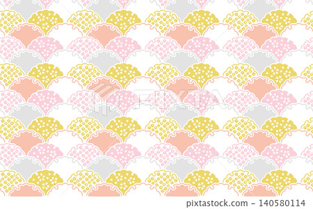 Seamless, colorful, and stylish Japanese pattern. Decorative Seigaiha (wave) motif. Seamless, colorful, and stylish Japanese pattern. Decorative Seigaiha (wave) motif. 140580114