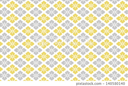 Seamless, colorful, and stylish Japanese pattern. Floral diamond pattern. 140580140