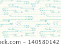 Seamless, colorful, and stylish Japanese pattern. Flowing water motif. 140580142