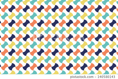 Seamless, colorful, and stylish Japanese pattern. (Fundo-tsunagi design) 140580143