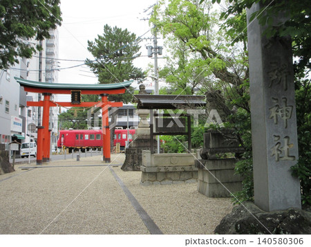 六聖神社的鳥居與神社名牌!愛知縣岡崎市 六聖神社的鳥居與神社名牌!愛知縣岡崎市 140580306