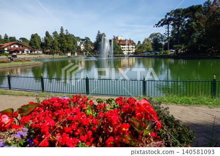 lake Joaquina in center of Gramado city, Rio Grande do Sul, Brazil lake Joaquina in center of Gramado city, Rio Grande do Sul, Brazil 140581093