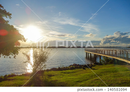 Beautiful sunset over Lake Guaiba in Porto Alegre, RS, Brazil Beautiful sunset over Lake Guaiba in Porto Alegre, RS, Brazil 140581094