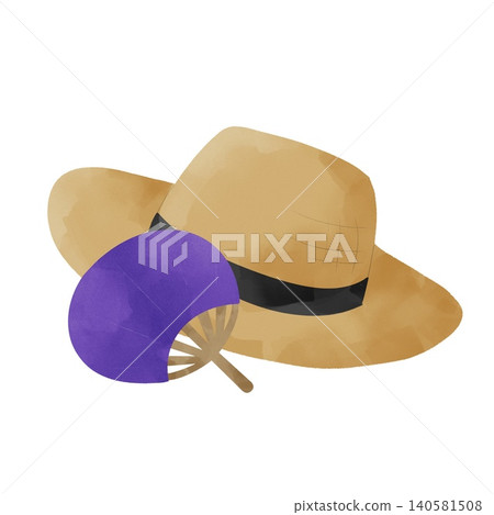 Straw hat | Fan Straw hat | Fan 140581508
